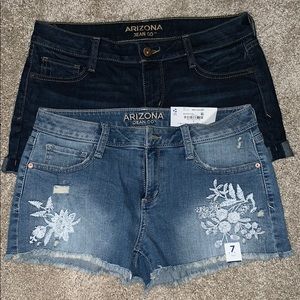 2 Pair Arizona Jean Shorts